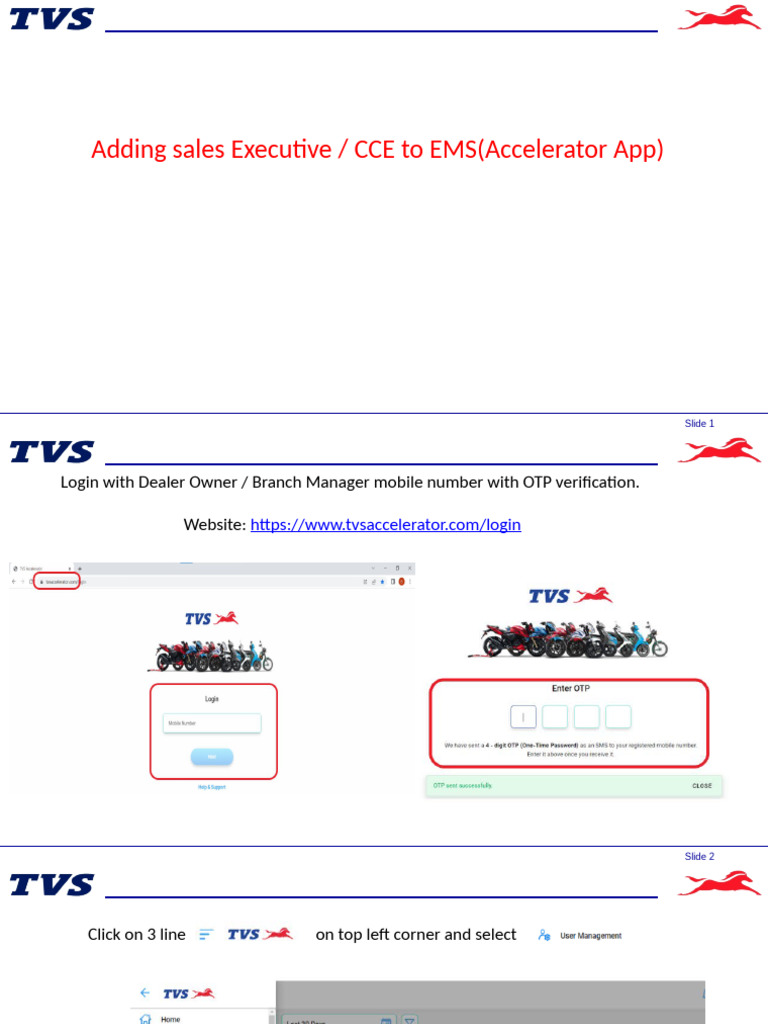 Add Sales Executive in EMS App Guide | PDF