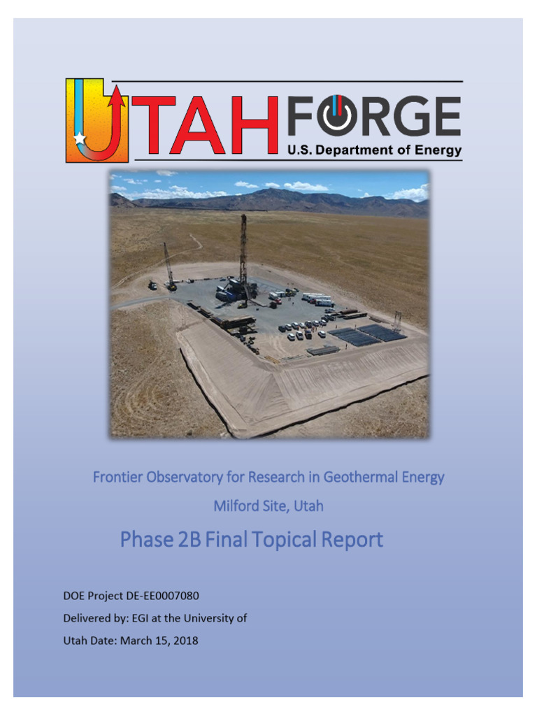 Utah FORGE Phase 2B Topical Report | PDF | Earthquakes | Fault (Geology)