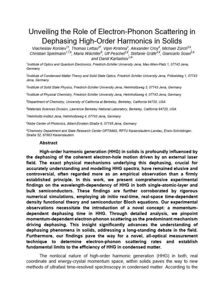 Unveiling The Role of Electron-Phonon Scattering in Dephasing High ...