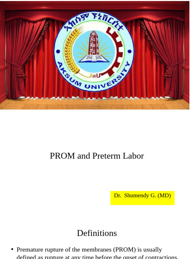 prom and PTL (1) | PDF | Preterm Birth | Childbirth
