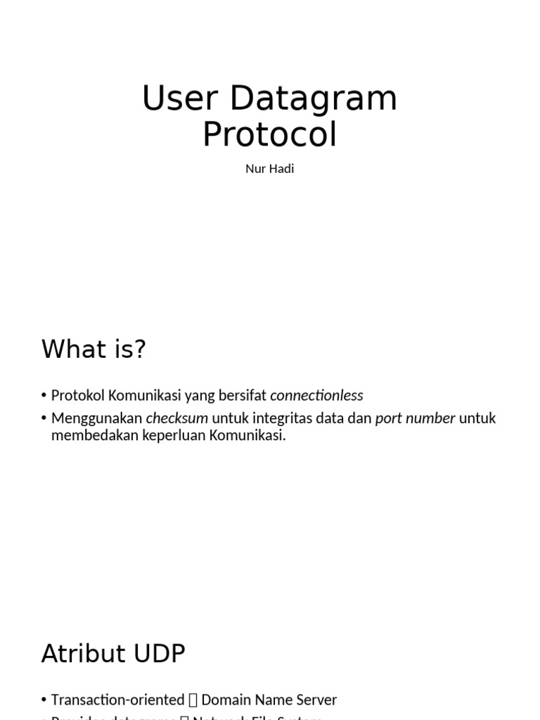Understanding User Datagram Protocol (UDP) | PDF