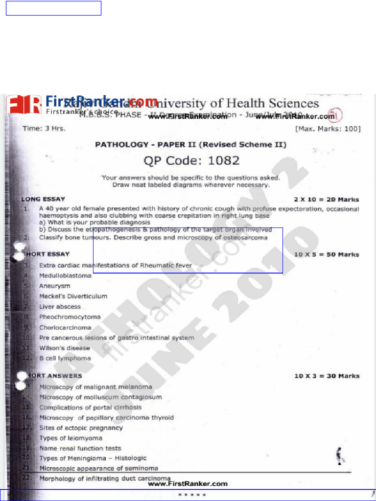 Patho 2-July 2010 | PDF