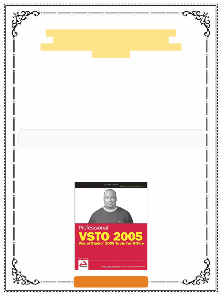 Professional VSTO 2005 Visual Studio 2005 Tools for Office Programmer ...