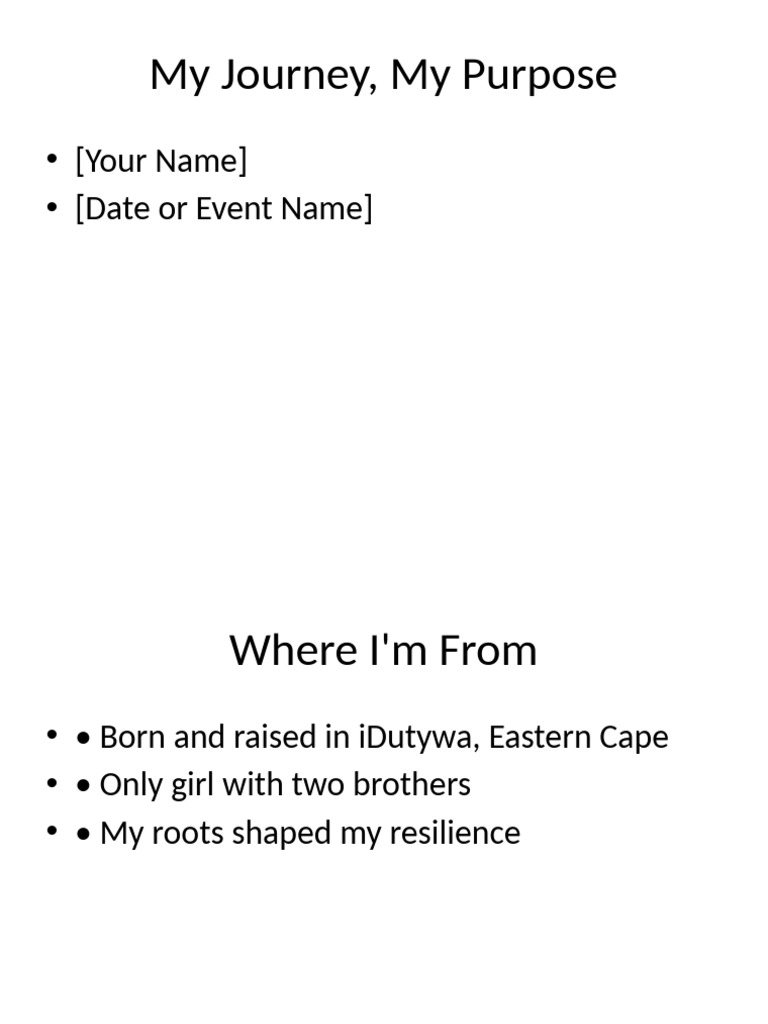 My Journey Presentation | PDF