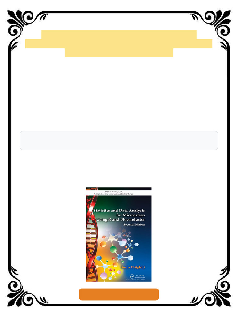 Statistics and Data Analysis for Microarrays using MATLAB 2nd edition ...