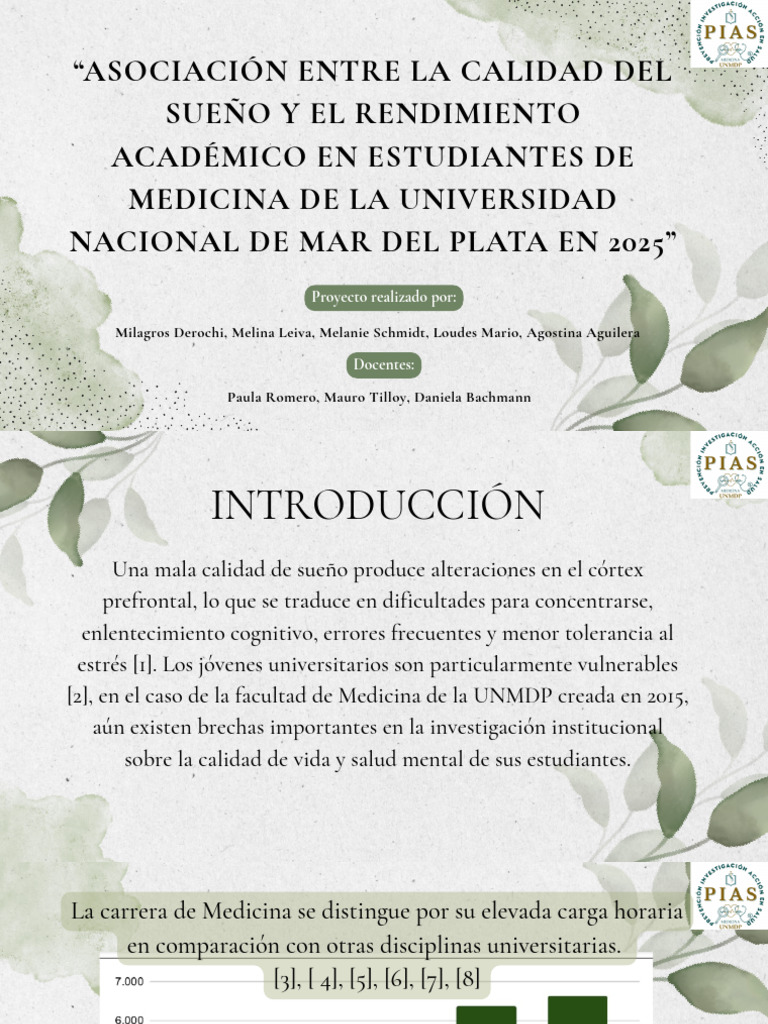 Calidad del Sueño y Rendimiento Académico en Medicina | PDF | Dormir ...