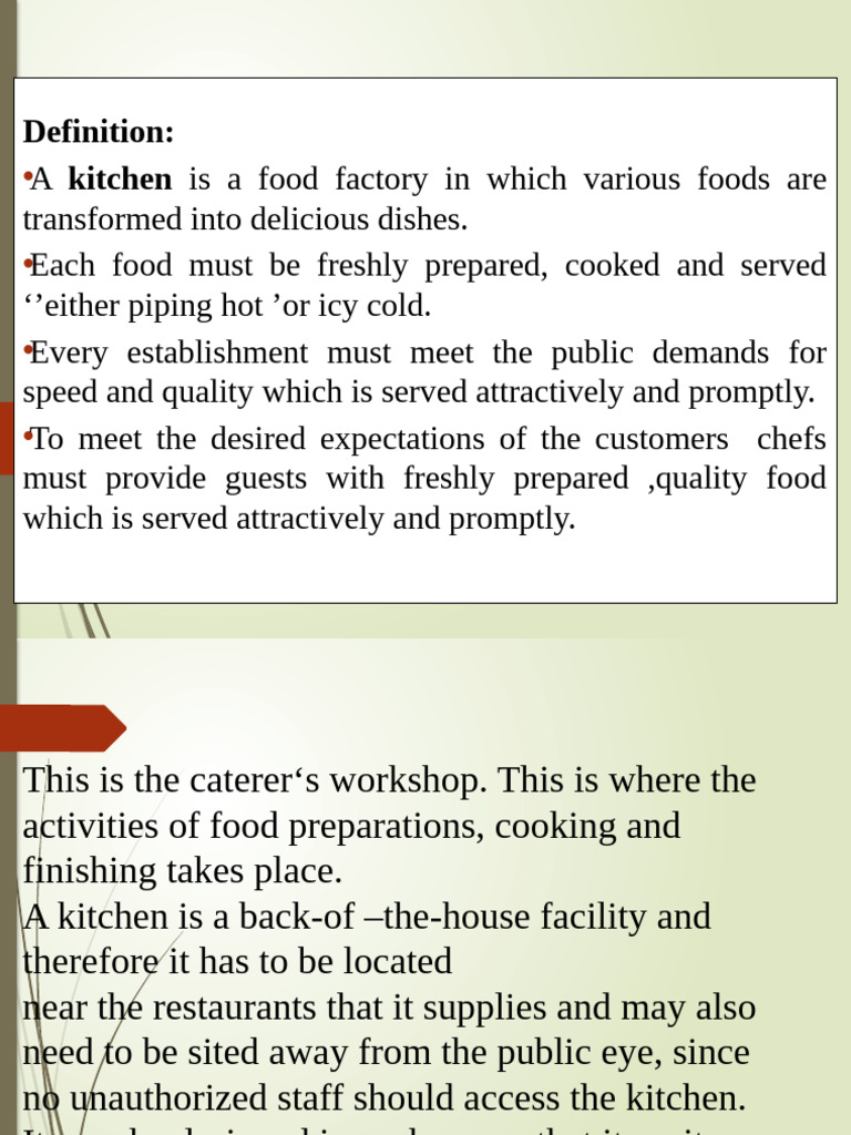 Topic 1 - Kitchen Organization | PDF | Kitchen | Soup