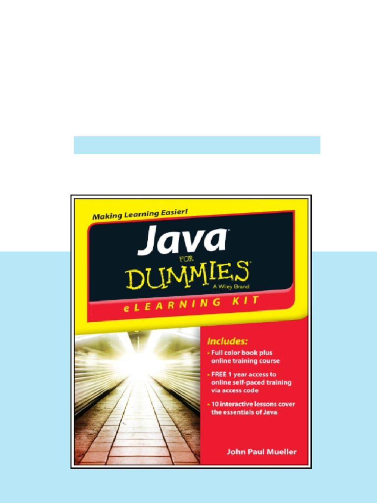 (Ebook) Java eLearning Kit For Dummies by John Paul Mueller ISBN ...
