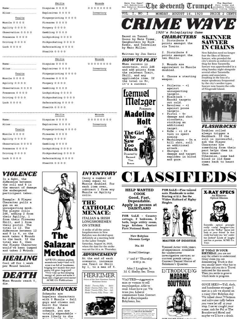 Crime Wave Spreads PDF Flight Projectiles