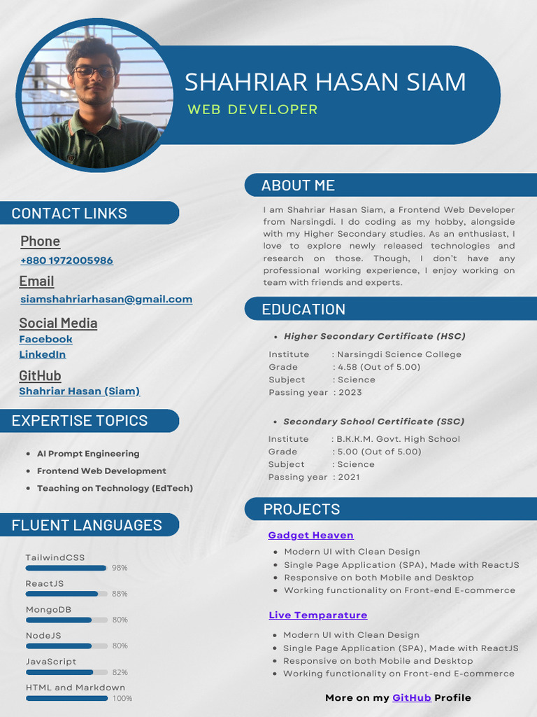 Frontend Web Developer Portfolio | PDF | Information Technology | World ...