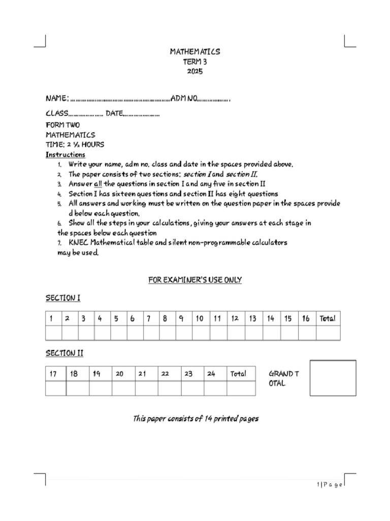 f2 Maths QST Phoenix | PDF