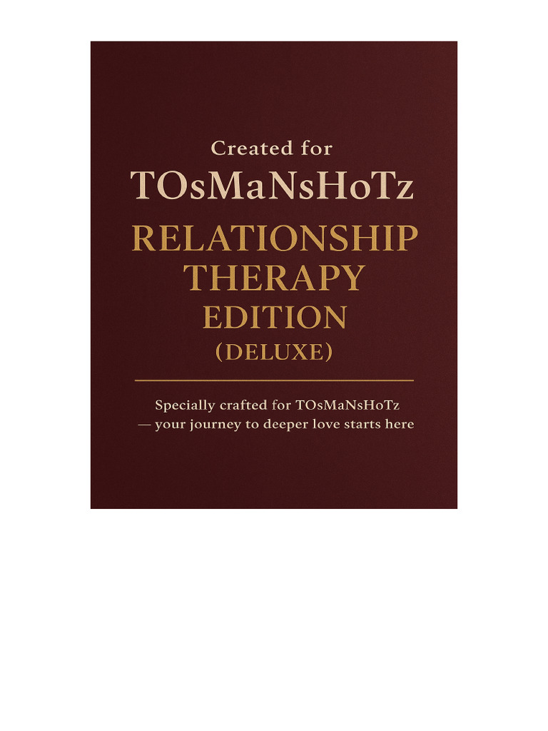 Relationship Therapy Edition Deluxe TOsMaNsHoTz FINAL | PDF | Gratitude