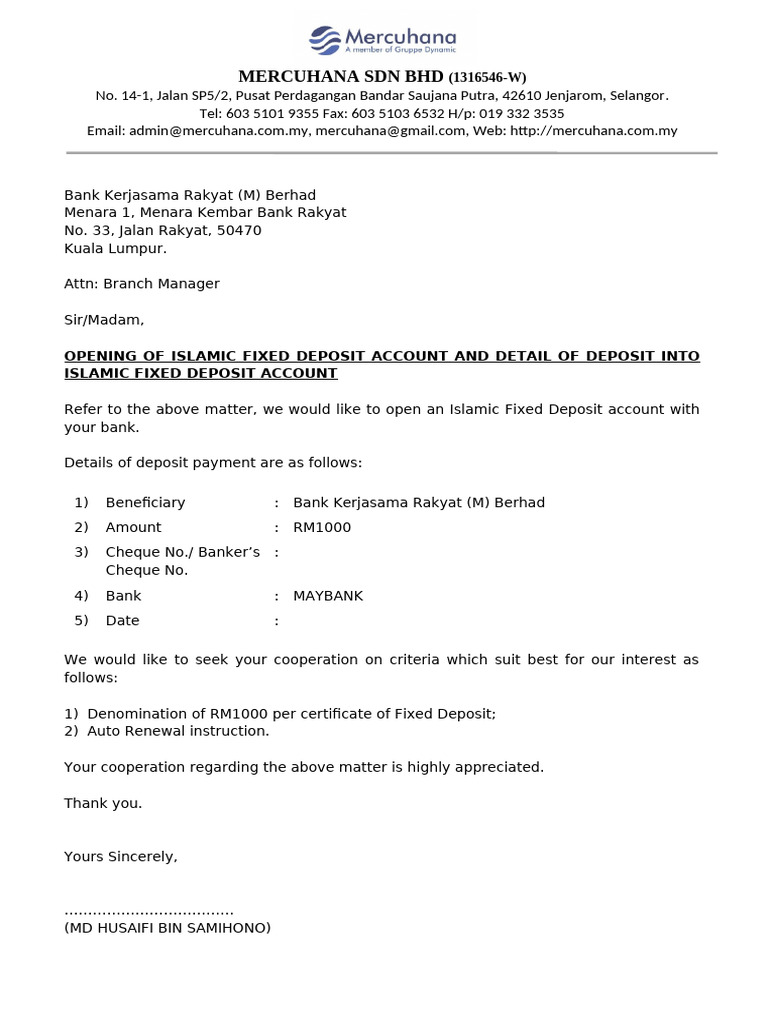 Cover Letter FD | PDF