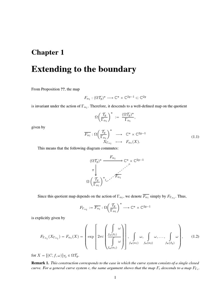 Extending FΓc in Teichmüller Space | PDF | Holomorphic Function ...