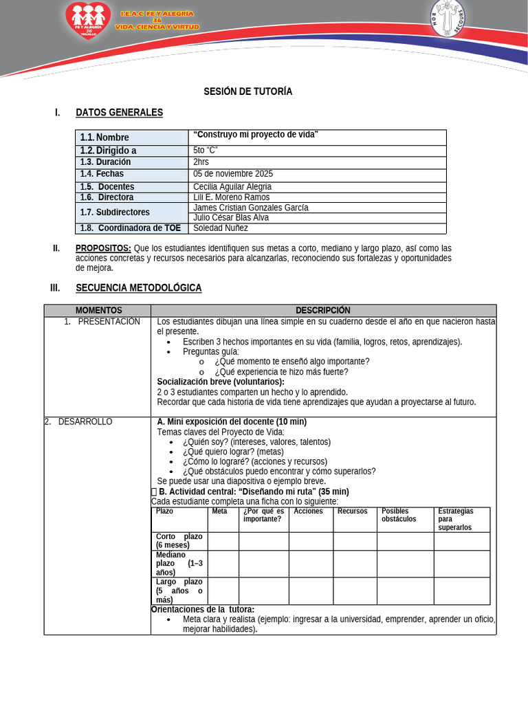 Proyecto de Vida: Taller para Estudiantes | PDF | Aprendizaje