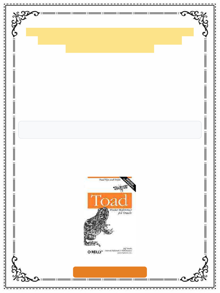 TOAD pocket reference for Oracle 2nd ed Edition Patrick Mcgrath ebook ...