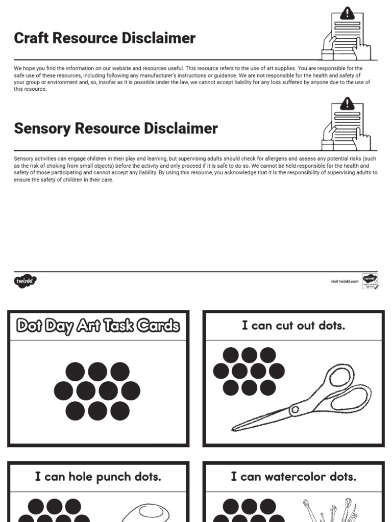 BW Dot Art Task Cards | PDF