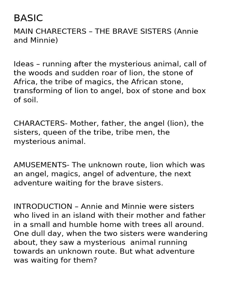 The Basic of Story | PDF