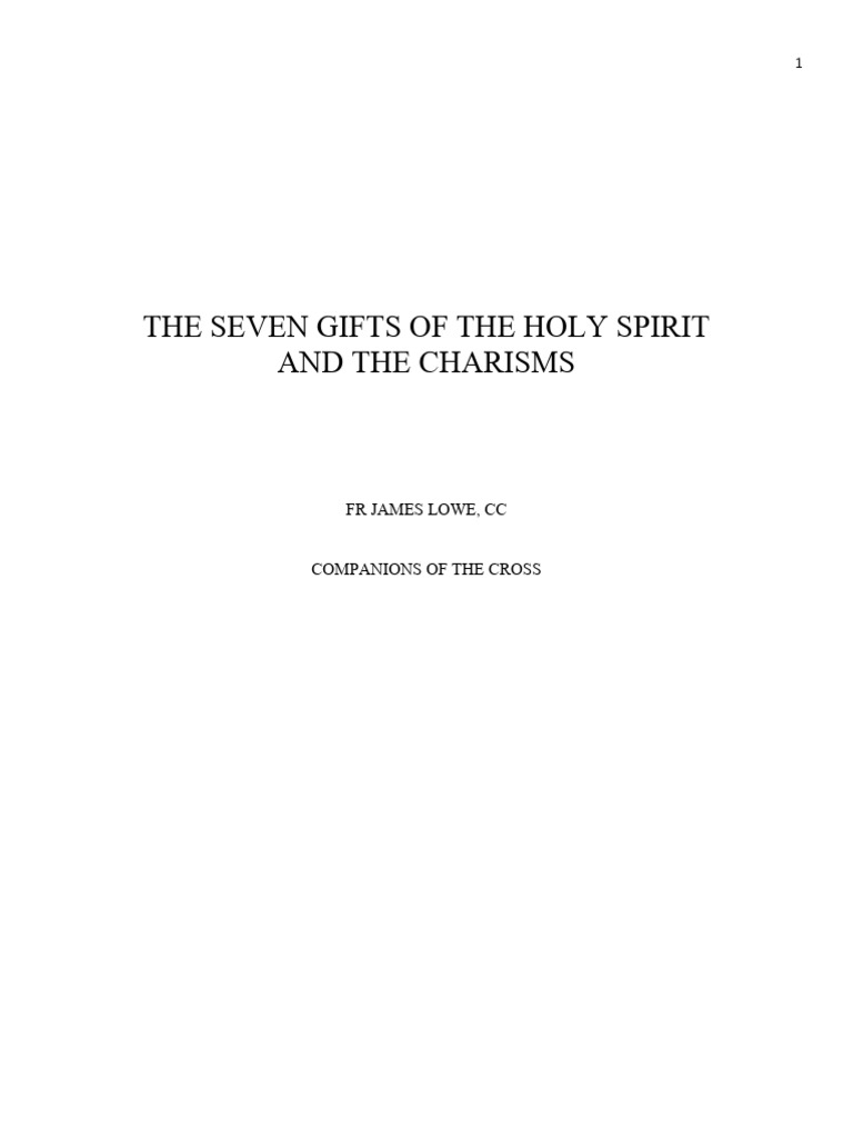 Seven Gifts vs. Charisms of the Holy Spirit | PDF | Spiritual Gift ...