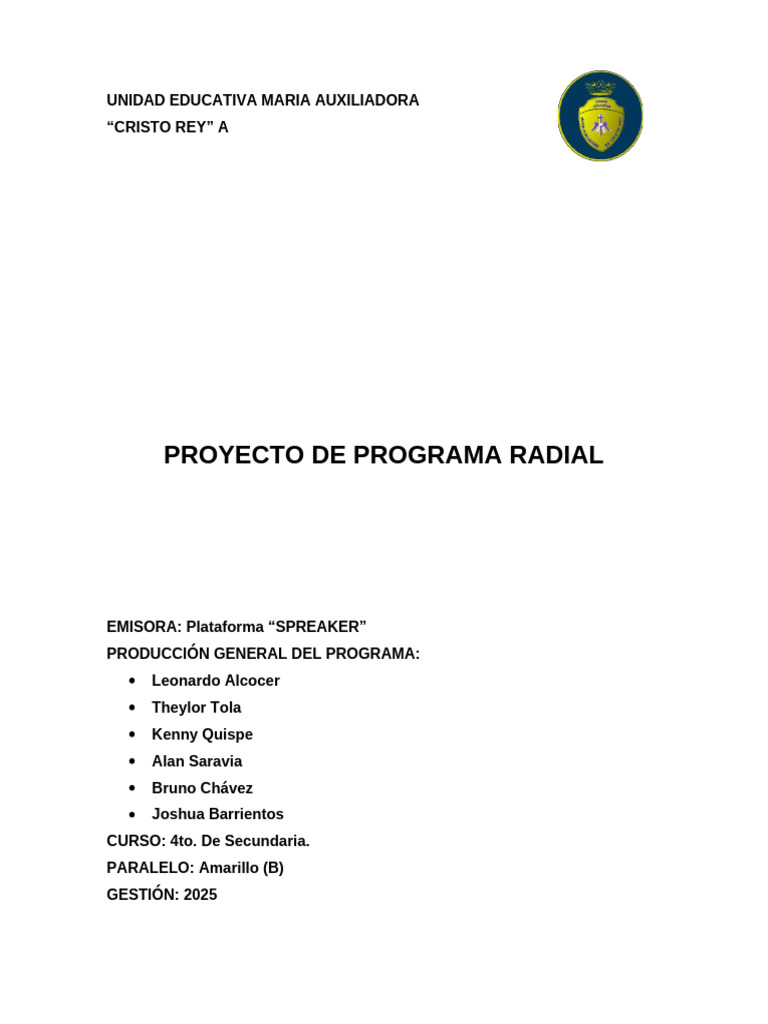 Proyecto Programa Radial-1 | PDF