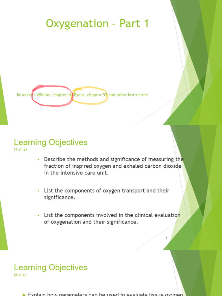 RT303+Oxygenation+ +part+1 | PDF | Medical Specialties | Respiratory System