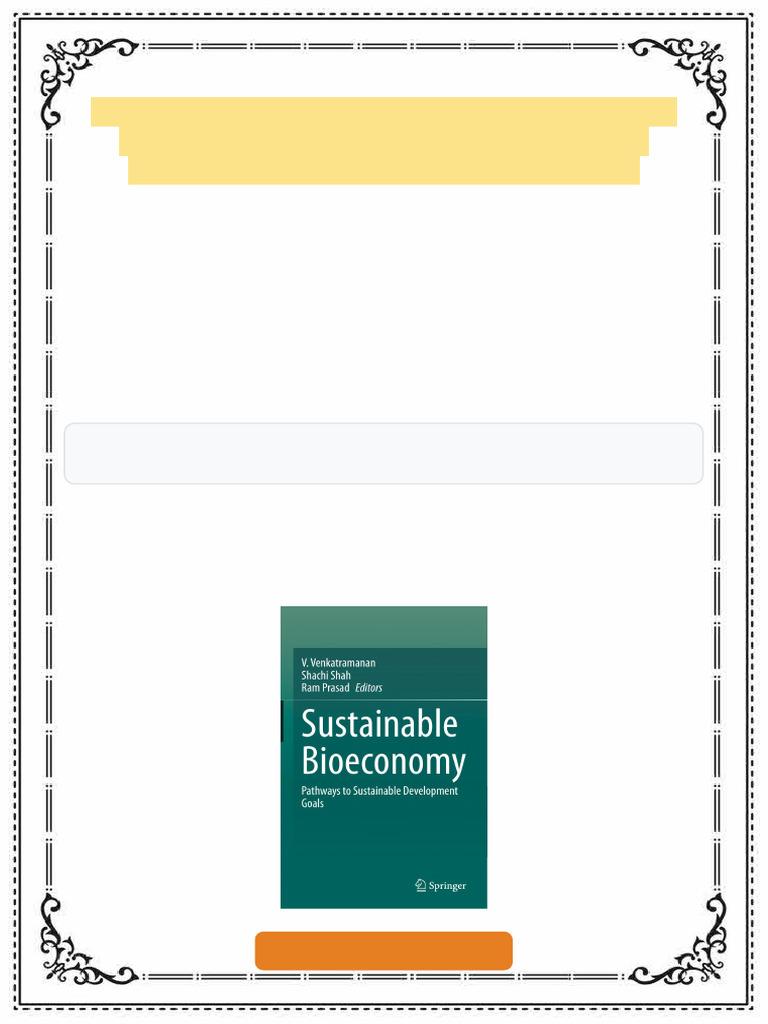 Sustainable Bioeconomy Pathways to Sustainable Development Goals V ...