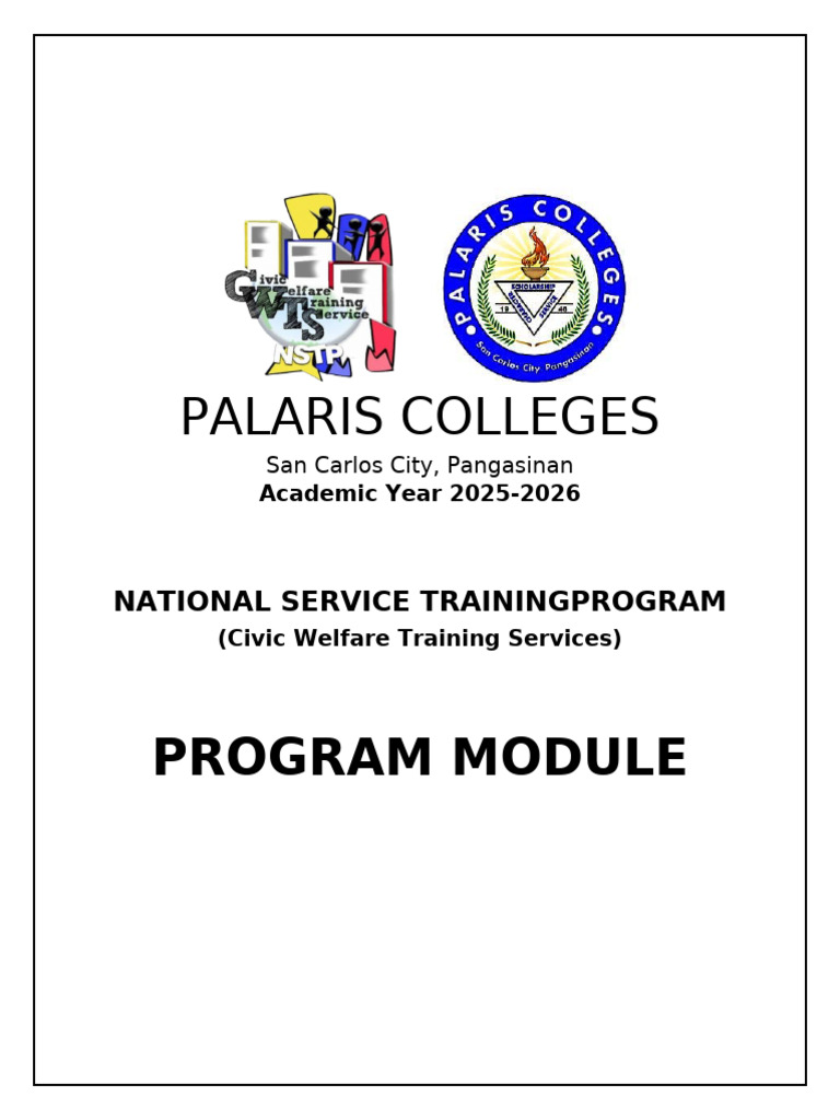 NSTP CWTS Program Module Overview | PDF