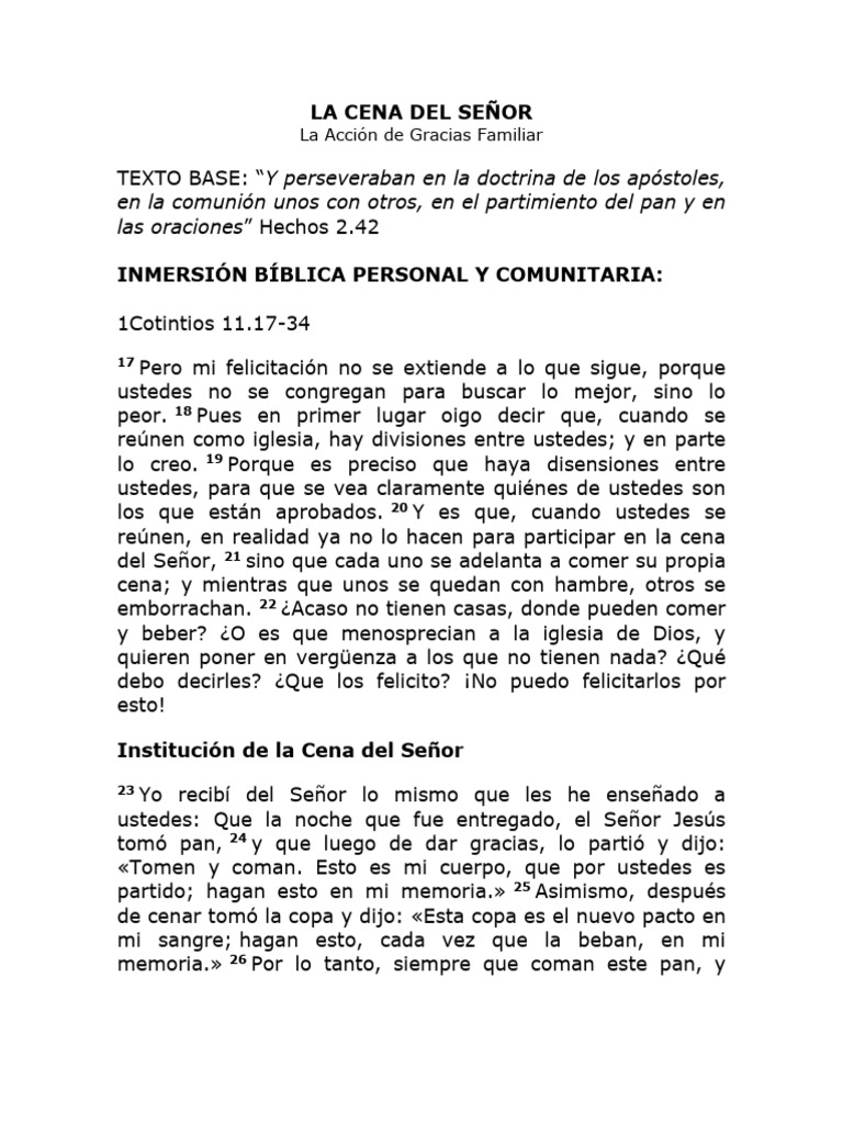11va sesión LA CENA DEL SEÑOR | PDF | eucaristía | Cristo (título)