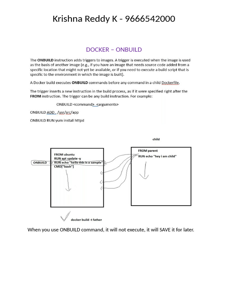 Understanding Docker ONBUILD Instructions | PDF