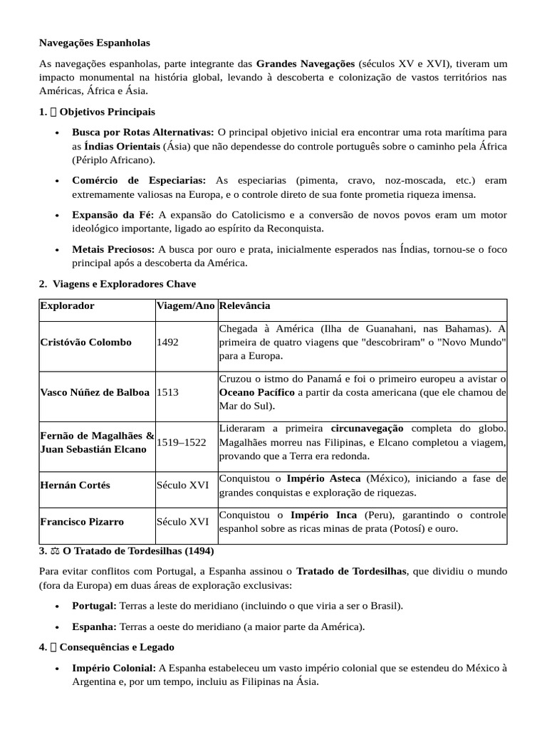 Impacto das Navegações Espanholas | PDF | Era dos Descobrimentos