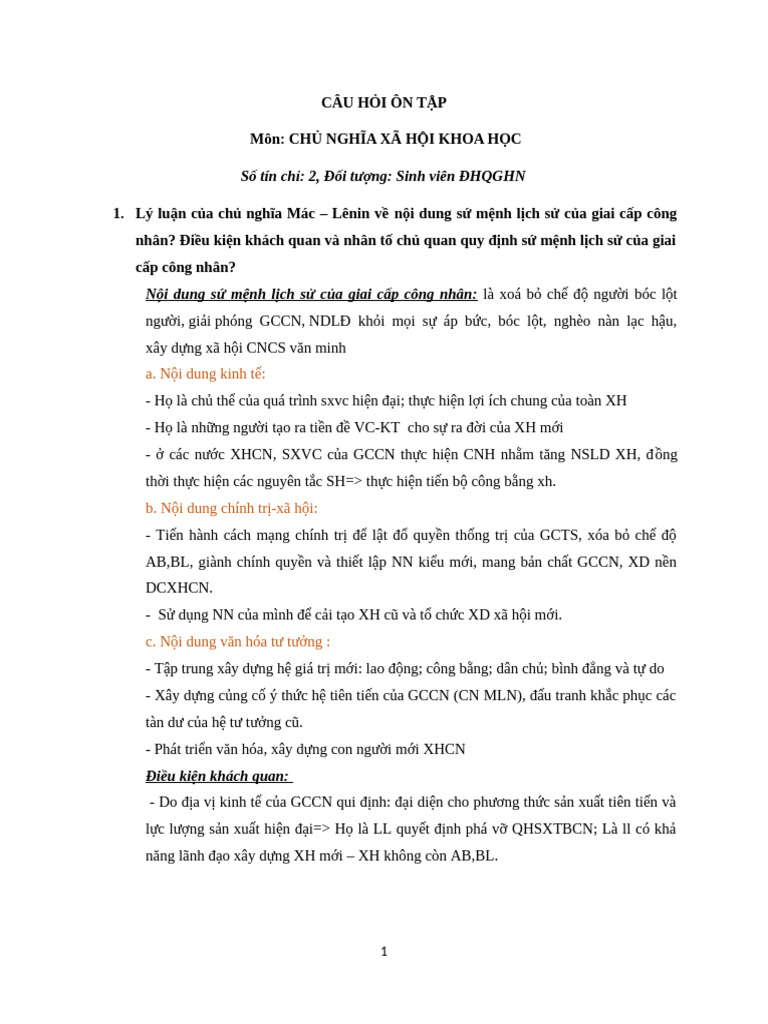 Final CNXH | PDF