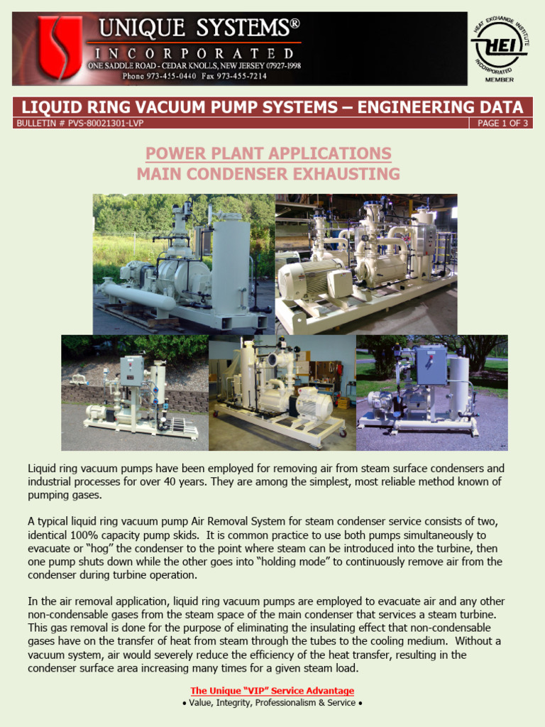 Bulletin - Pvs 80021301 LVP LRVP - Systems | PDF | Pump | Vacuum