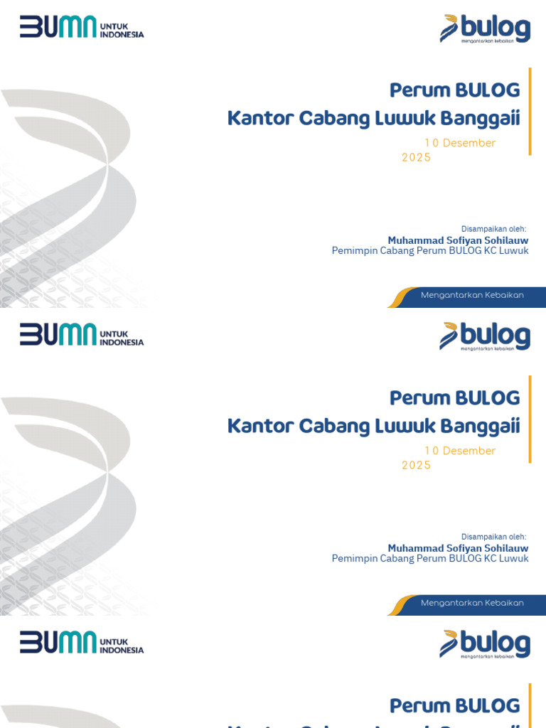 Laporan Kinerja Perum BULOG Luwuk 2025 | PDF
