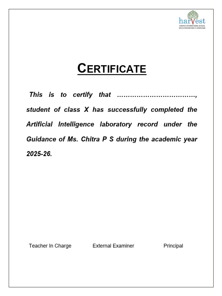 AI Lab Certificate and Python Programs | PDF | Computer Programming ...