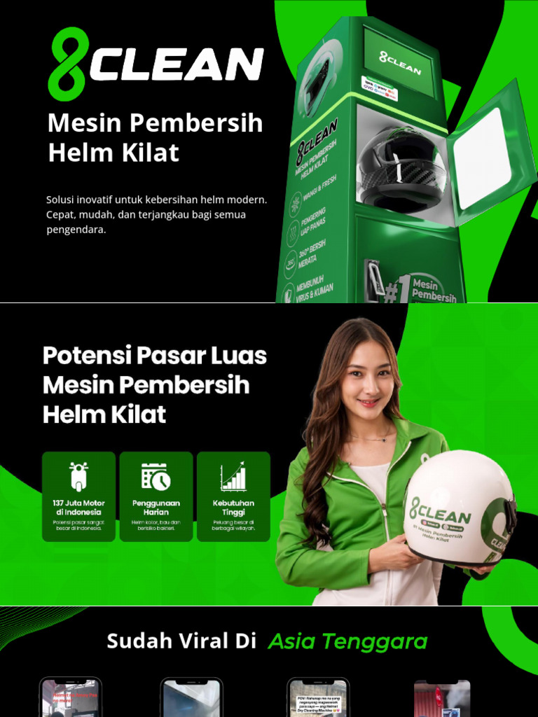 Mesin Pembersih Helm Inovatif 8Clean | PDF