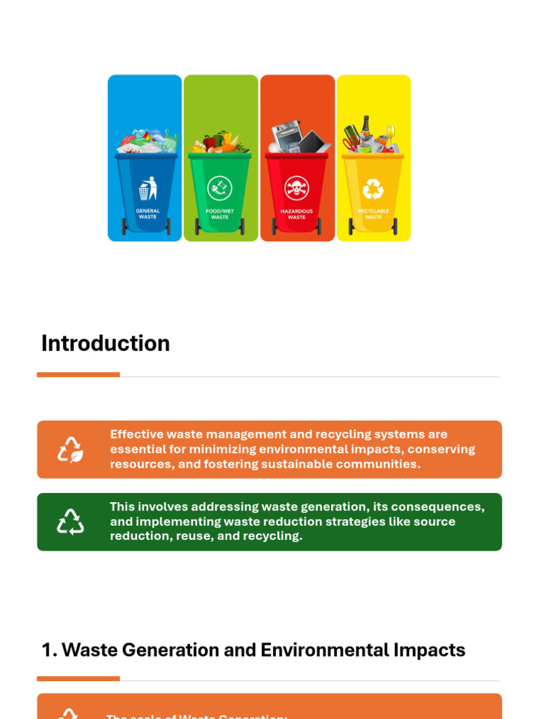 Lecture 12 Waste Management and Recycling | PDF | Waste | Waste Management