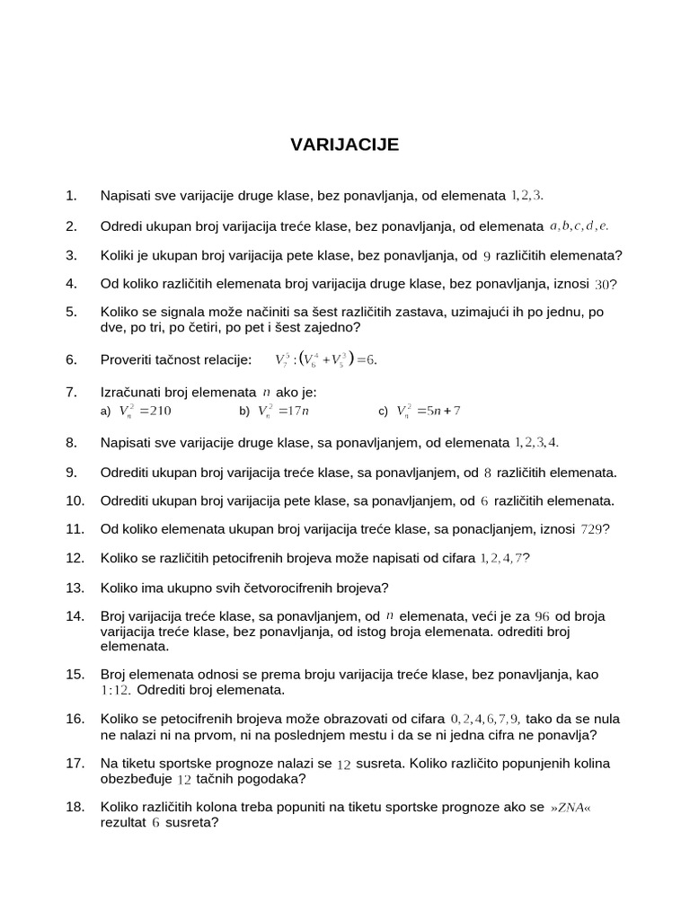 Varijacije | PDF