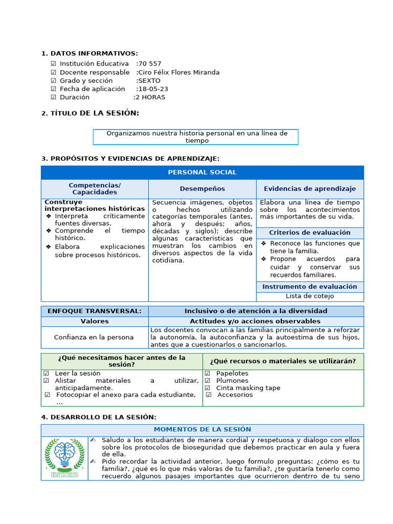 SEXTO 1. - Sesiones de Aprendizaje - EDA III Semana 3 - Editora Quipus ...