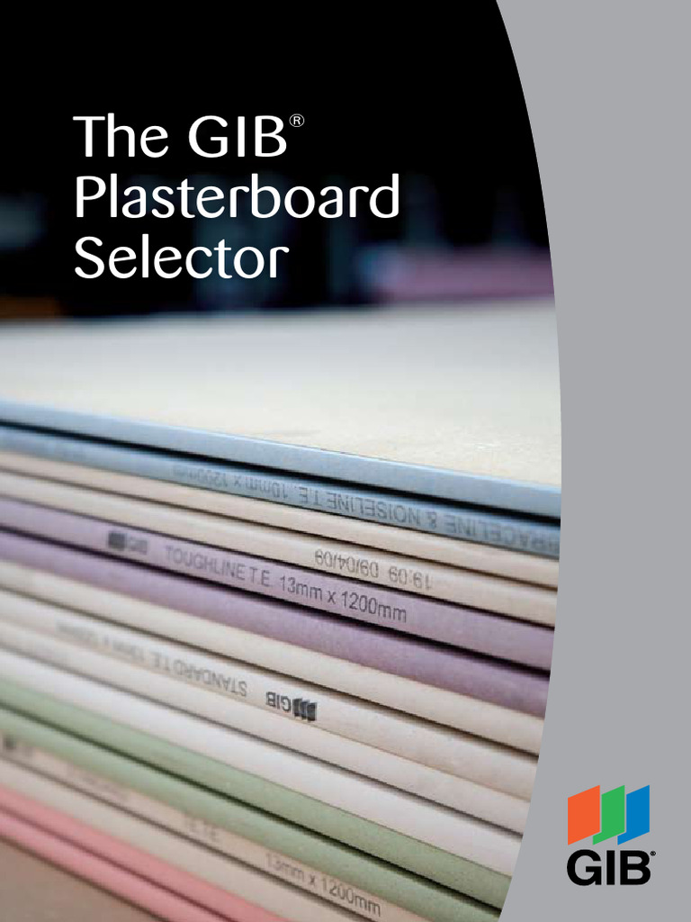 GIB® Plasterboard Selection Guide | PDF | Drywall | Building Technology