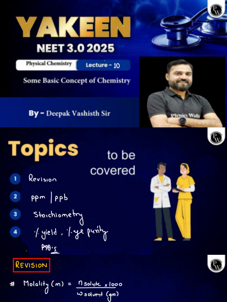 Some Basic Concept of Chemistry 10 - Class Notes - Yakeen NEET 3.0 2025 ...