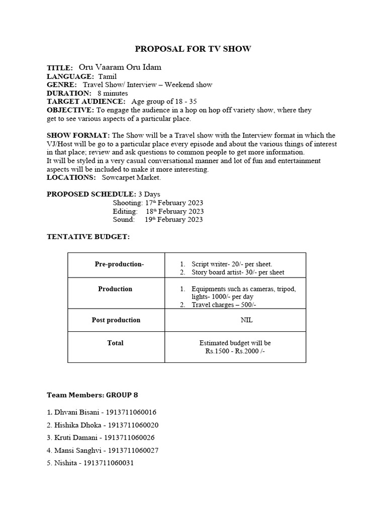 Proposal Format | PDF