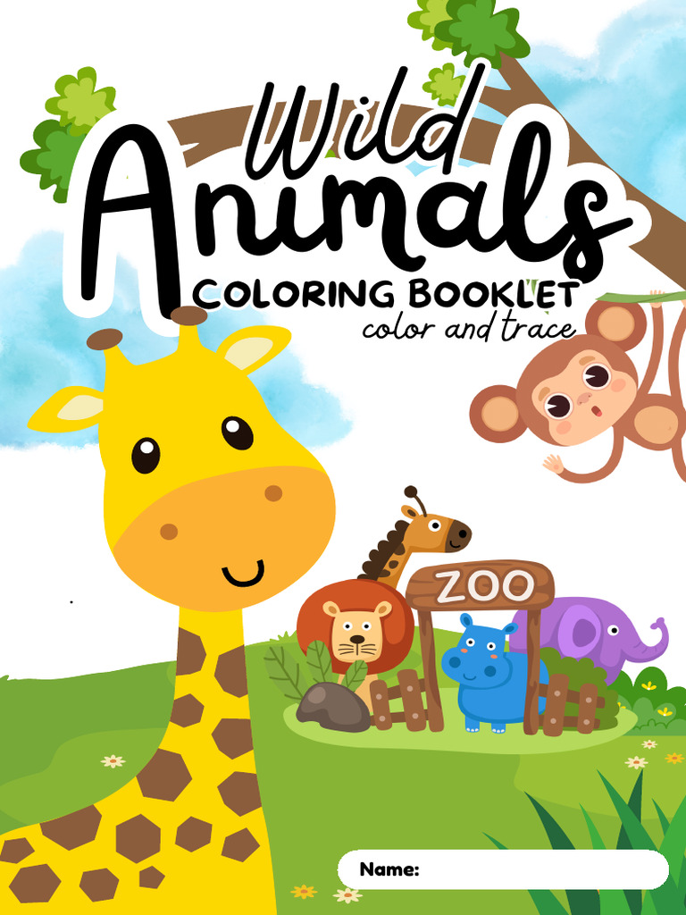 Wild Animals Coloring Booklet | PDF