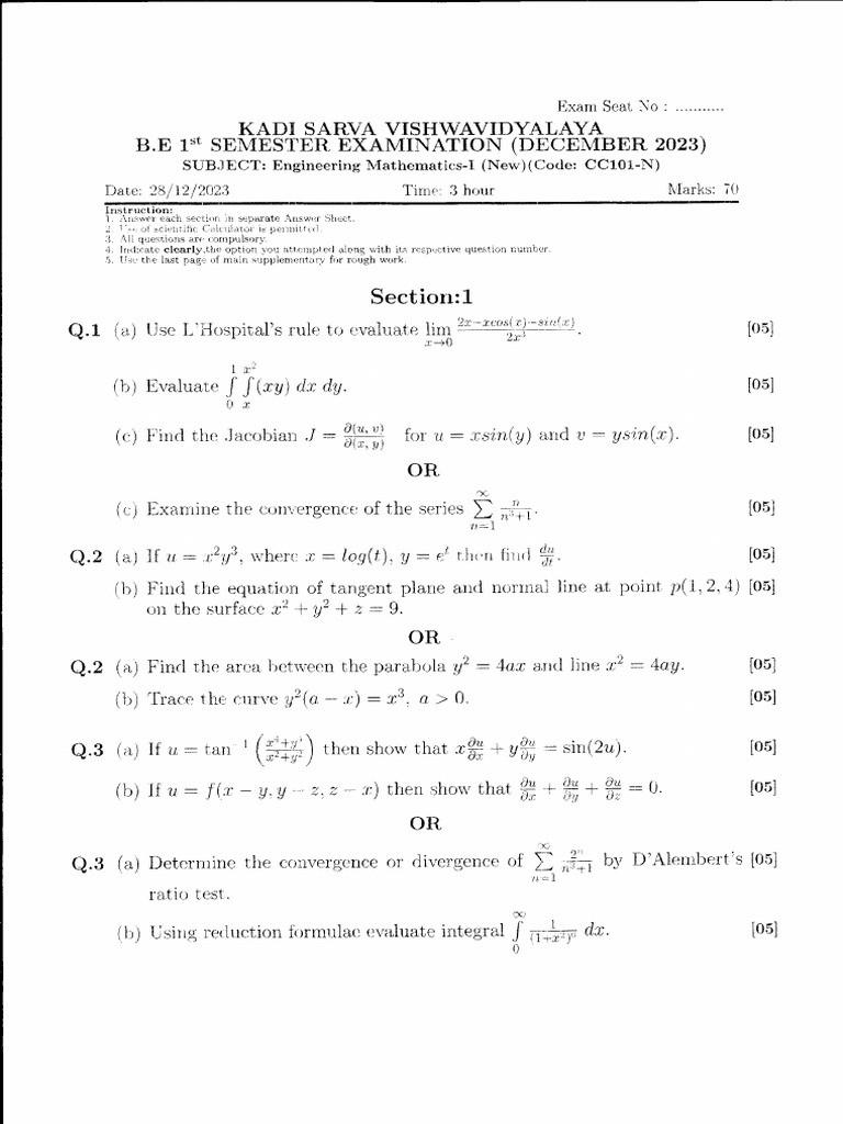 Maths 23 | PDF