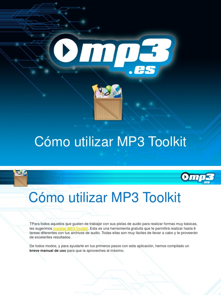 Cómo Utilizar MP3 Toolkit PDF Mp3 Archivo de computadora