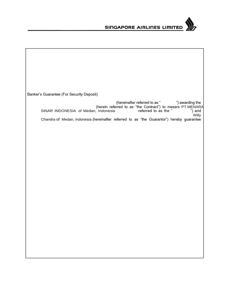 Annex 2 Standard Performance Guarantee | PDF | Guarantee | Surety