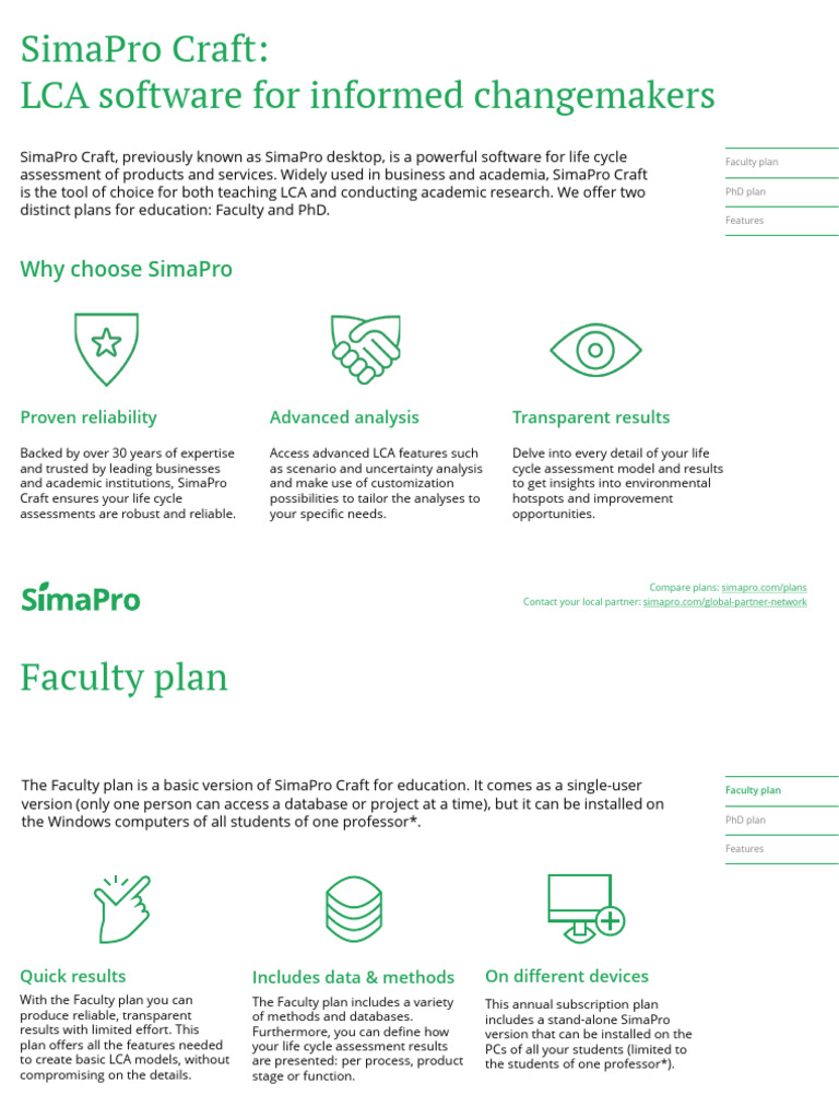 SimaPro Craft: LCA Software Plans | PDF | Life Cycle Assessment | Computing
