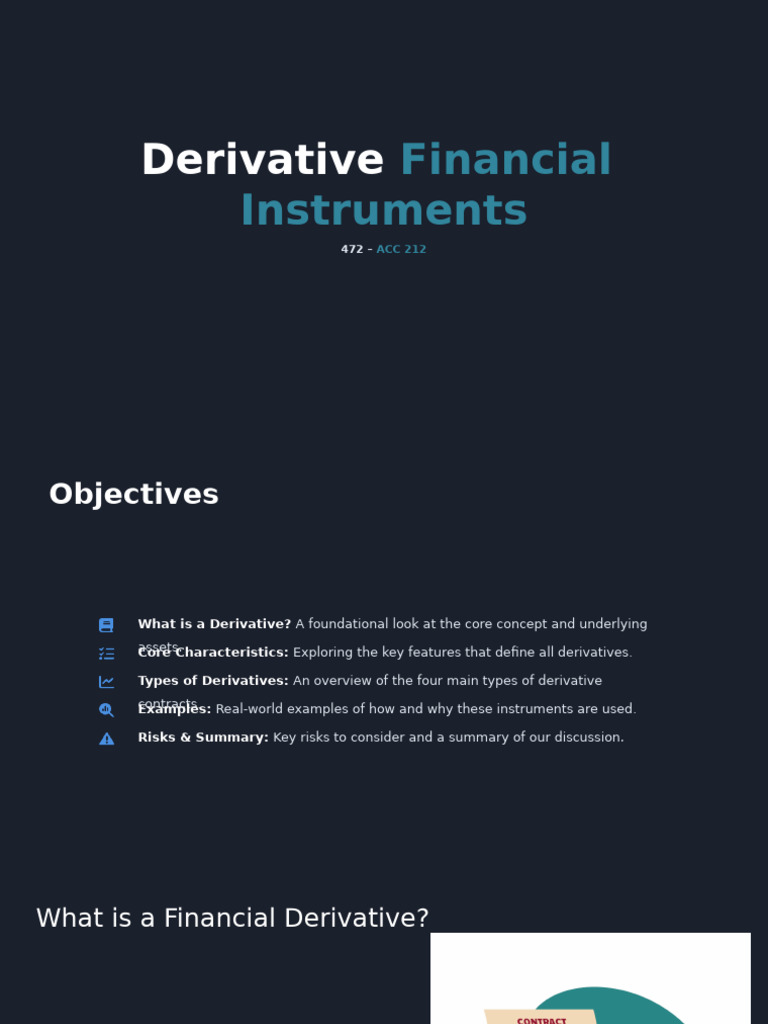 Derivative Financial Instruments ACC 212 | PDF | Derivative (Finance ...