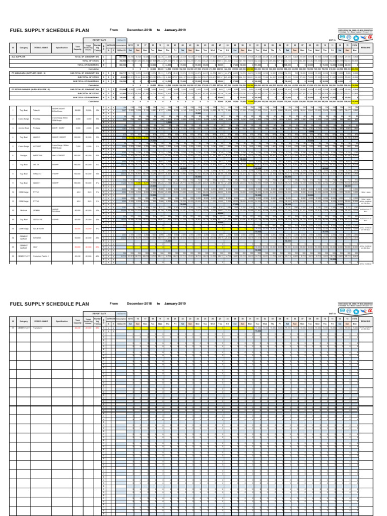 Fuel Supply Schedule (2018-12-15) | PDF