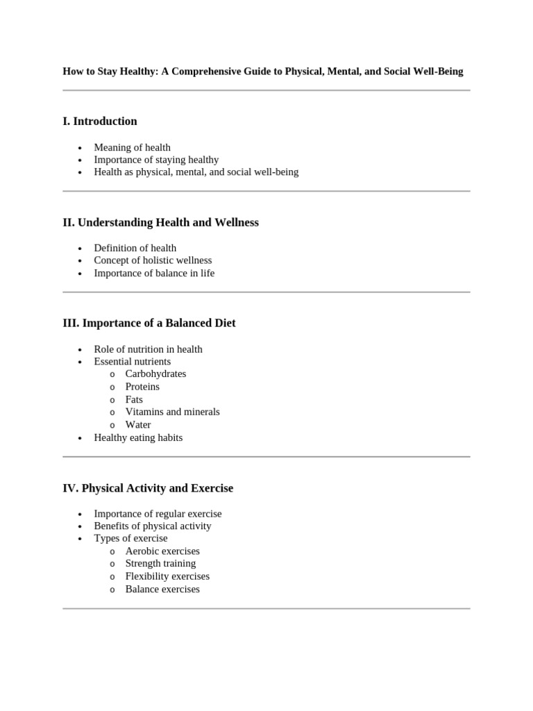 Comprehensive Health and Wellness Guide | PDF | Relaxation (Psychology ...