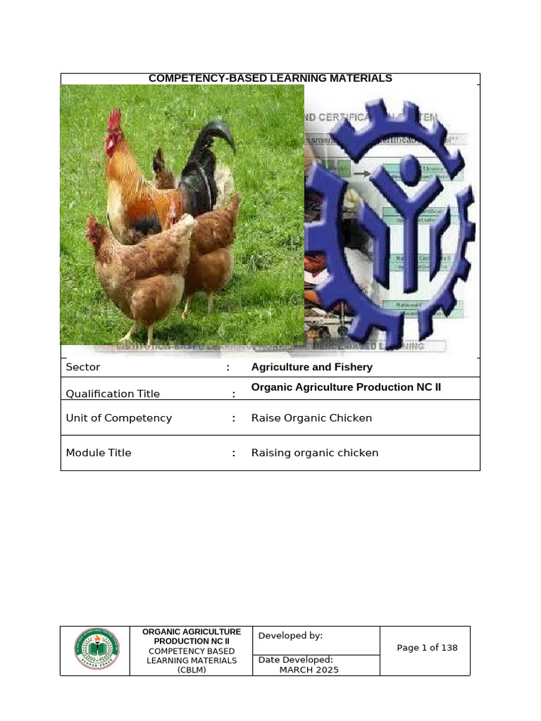 Organic Chicken Raising Training Guide | PDF | Chicken